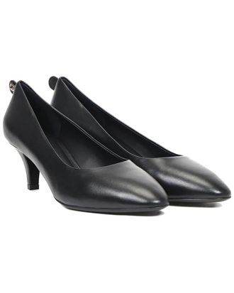 Ferragamo Kitten-Heel Leather Pump