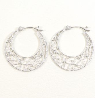 C&A Unbranded (14K) Hoop Earrings (Pre-Owned)