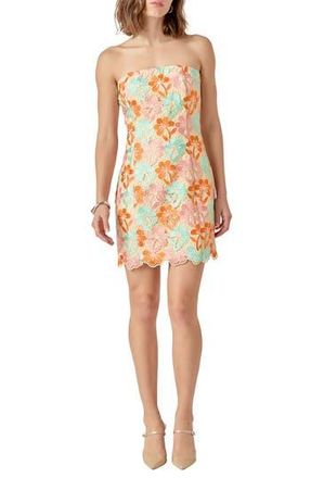 endless rose Floral Lace Strapless Minidress in Multi Color at Nordstrom Rack, Size X-Small