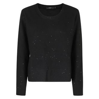 Seventy Maglione Girocollo con Paillettes - - Knitwear - Donna - Nero - S