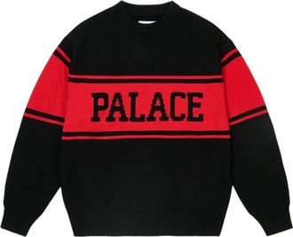 Palace College Stripe Knit Black P30KW048