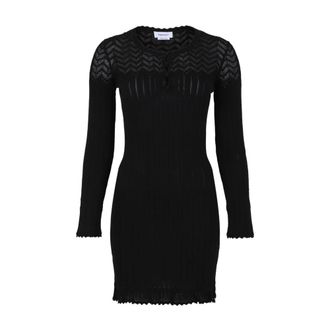 Alexander McQueen Kleedjes, Dames, Zwart, S, Gebreide Minijurk