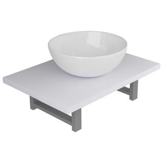 vidaXL Set Mobili Da Bagno 2 Pz Ceramica Bianco Vidaxl