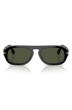 Persol 54mm Pilot Sunglasses in Black /Green at Nordstrom