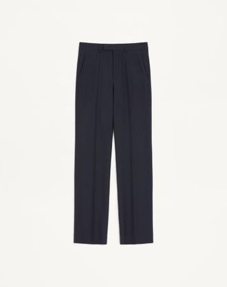 Valentino Pantaloni In Lana Uomo BLU SCURO 44