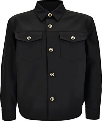 Versace Giacca-camicia in cotone - Nero