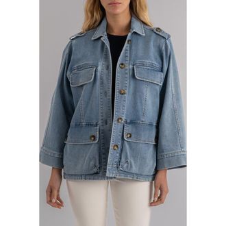 Kut from the Kloth Callista Oversize Denim Jacket in Constructed at Nordstrom, Size Medium