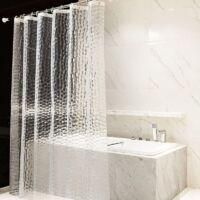 OEM Cortina De Ducha De 180 X 200 Cm, 100 % Eva, Semitransparente, Impermeable, Resistente Al Moho, Sin Pvc, 0,2 Mm De Grosor, Dise&ntilde;o De Cubo De Agua 3d -
