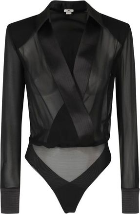 Elisabetta Franchi Tops, Dames, Zwart, XS, Body