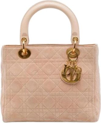 Dior Pre-owned Lady Dior - Dames - Vintage Handtas - Beige - ONE Size - Leer - Vintage
