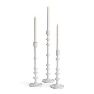 Napa Home & Garden Abacus Taper Holders Set of 3 in White at Nordstrom
