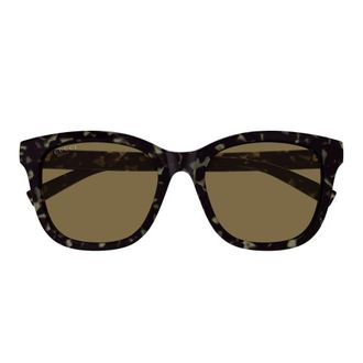Gucci Sunglasses, unisex, Brown, Size: 55 MM Square Cat-Eye Sunglasses