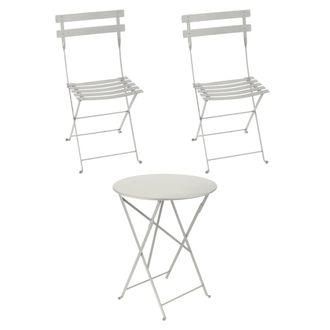 Fermob Bistro Klapptisch + 2 Klappst&uuml;hle, lehmgrau