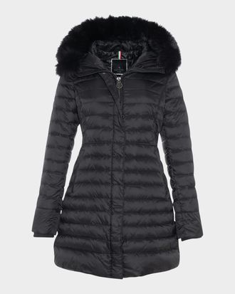 Gorski Down Apres-Ski Jacket with Detachable Toscana Lamb Hood Trim