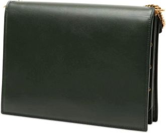 Saint Laurent Pre-owned Cross Body Bags, female, Green, Size: ONE SIZE Pre-owned Leather Shoulder Bag