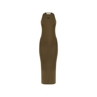 Fear of God The Fitted Dress - Dames - Casual kleedjes - Groen - L - Kleedjes