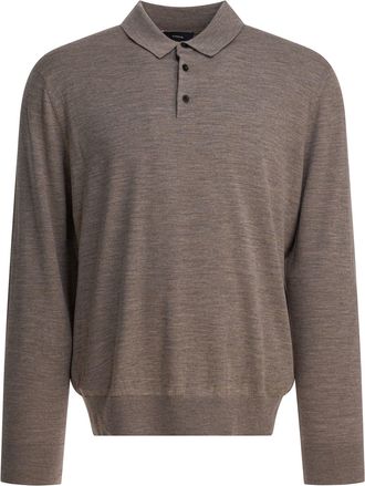 Vince Wool And Cashmere Polo Shirt Polo Shirts Grey-Uomo