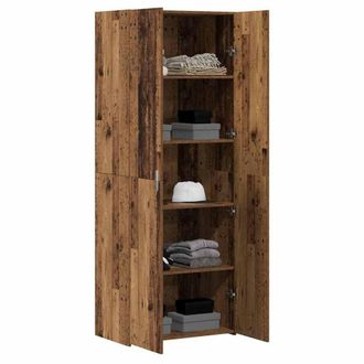 Berkfield Home Highboard Old Wood 70x42.5x185 cm Engineered Wood in Brown