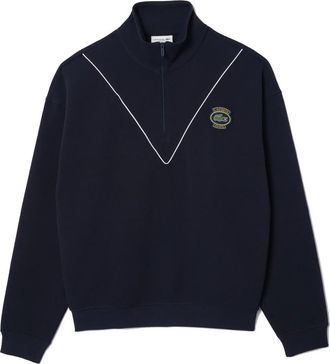 Lacoste Loose Fit Jogger Piqu&eacute; Sweatshirt met Rits - Heren - Vesten met rits - Zwart - XL - Katoen - Hoodies & sweatvesten