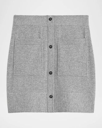 Toteme Buttoned Cashmere Mini Skirt