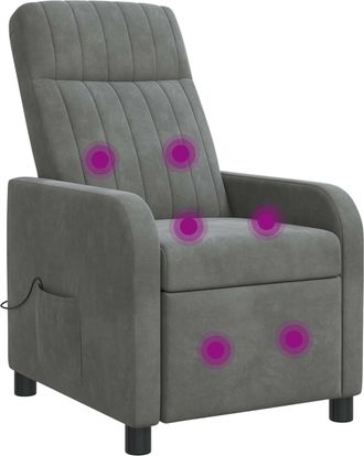 vidaXL Silla De Masajes Reclinable Gris Oscuro Pwnedbylord666ywh Vidaxl