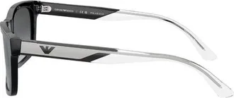 Emporio Armani 0EA4224 Polarized Dark Grey Sunglasses - Black