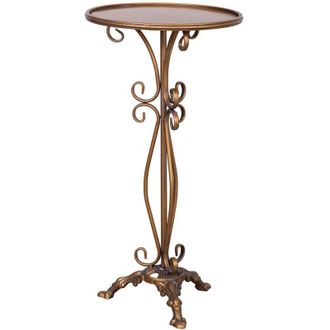 Wanderlust Deco Wanderlust Deco - Mesa Auxiliar De Metal Envejecido Dorado 40x40x77