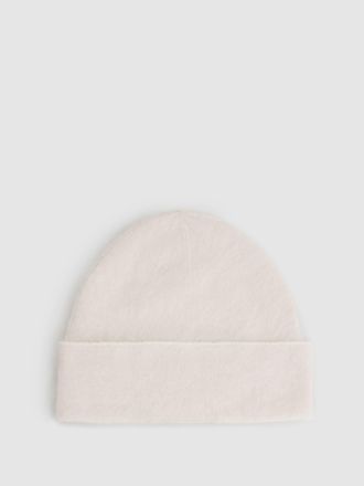 Reiss Cream Cashmere Beanie