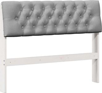 vidaXL Cabecero Tapizado Gris Claro 100 Cm Madera De Pino Macizo Vidaxl