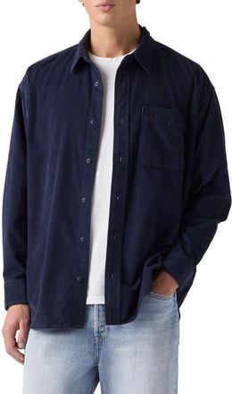 Levi's Loose Fit Cotton Button-Up Shirt in Navy Blazer at Nordstrom, Size Xx-Large