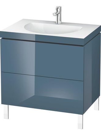 Duravit Lavabo Para Muebles Duravit L-cube C-bonded Con Base, Colgado En La Pared, 120x48 Cm, 1 Extra&iacute;ble, Sin Rebosadero, 3 Agujeros Para Grifos, Color: Laca
