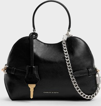 Charles & Keith Delfina Chain Side-Belt Tote Bag