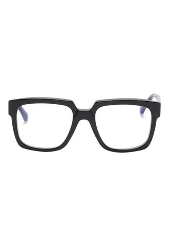 Kuboraum square-frame glasses - unisex - Acetate - 52 - Black