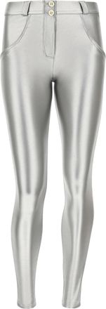 Freddy Leggings FREDDY Leggings WRUP2RS925, Damen, Gr. S, EURO, silber, Obermaterial: 78% Baumwolle CO. 22% Elasthan EL., Hosen Leggings