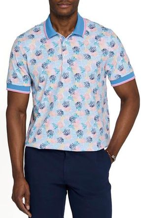 ConStruct Slim Fit Coral Cluster Polo Short Sleeve Shirt in Multi at Nordstrom, Size Xx-Large