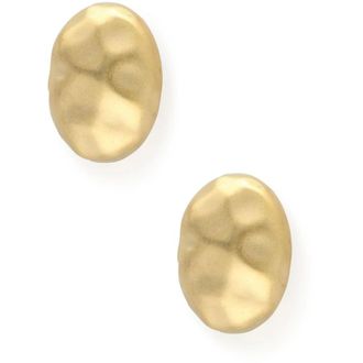 Lott. Gioielli Lott. Gioielli, Accessoires, Dames, Geel, ONE Size, Gouden Oorbellen Britt Vintage Gehamerde Ovale Stud