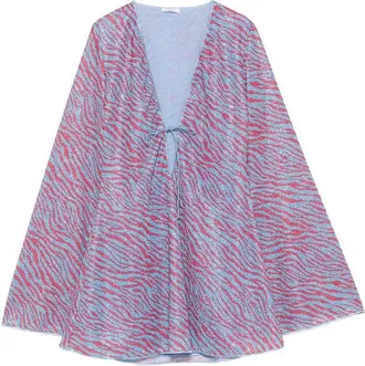 Os&eacute;ree Zebra-print Mini Dress