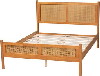Baxton Studio Jenn Japandi Queen Size Platform Bed