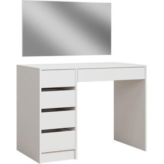 Vicco Tavolo da toeletta Thalia, Bianco, 100 cm con 5 cassetti