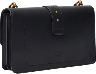Pinko Leather Shoulder Bag - Black