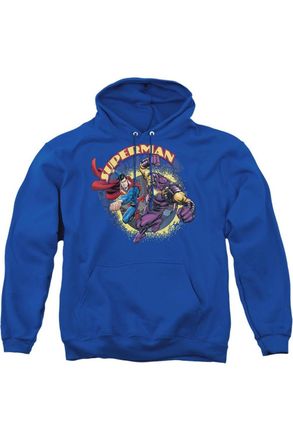Gildan Superman Superman Vs Mongol Adult Pull Over Hoodie / Hooded Sweatshirt