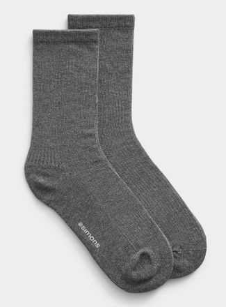 Simons Womens Finely ribbed socks
