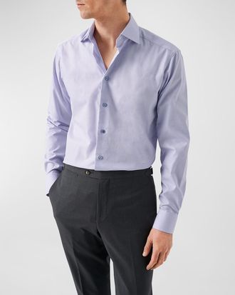 Eton Mens Contemporary Fit Elevated Pique Dress Shirt