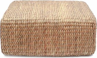 Bazar Bizar Puf de jacinto de agua en marr&oacute;n 60x60x30 cm