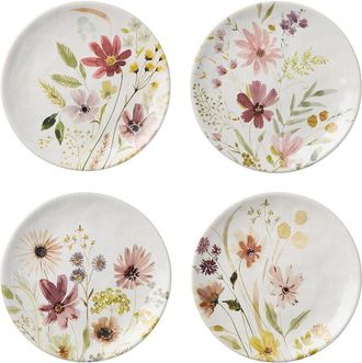 Certified International Wildflowers Set Of 4 Salad Plates