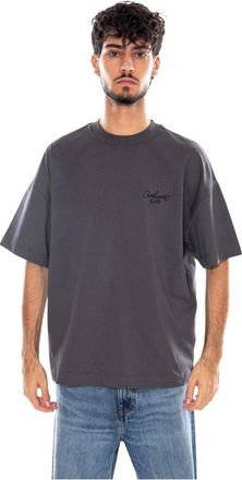 Carhartt Work in Progress T-shirt con logo Signature Script S/S - - Tops - Uomo - Grigio - L