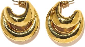 Panconesi Accessoires, Dames, Geel, ONE Size, Double Blow Up Earrings