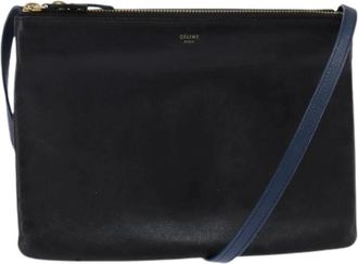 Celine Pre-owned Cross Body Bags, female, Blue, Size: ONE SIZE Pre-owned Vintage Leather Cross Body Bag