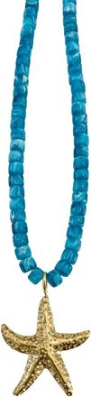 Gemelli Delray With Starfish Charm Beaded Necklace In Blue