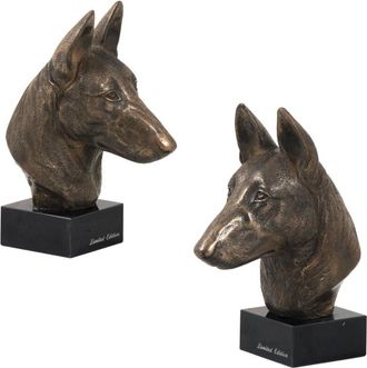OEM Pastor Belga Malinois: Estatuilla De Perro, Busto Sobre Base De Piedra, Escultura, Trofeo Para Exposici&oacute;n Canina De Art-dog